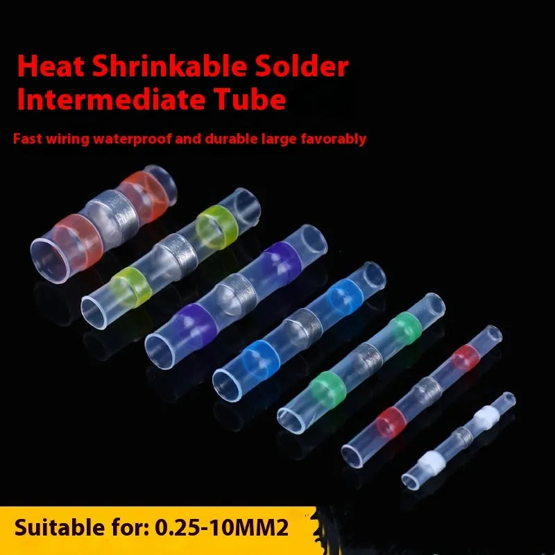 Heat shrink solder ring terminal block in multiple colours for waterproof 32A wiring connections