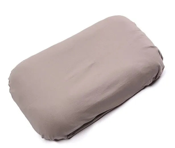 Beige portable cotton baby nest bed crib for newborns, measuring 75 cm by 45 cm.