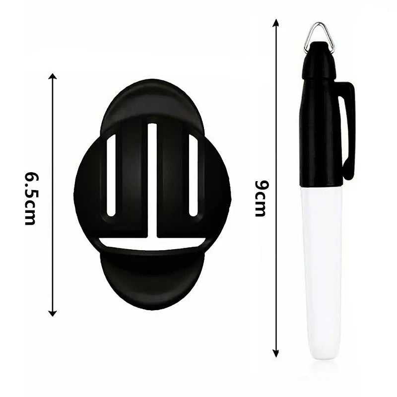 Plastic golf putter alignment tool with scriber pens for putting practice and stroke training