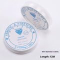 Transparent white elastic fishing line on spool for jewellery making and DIY crafts
