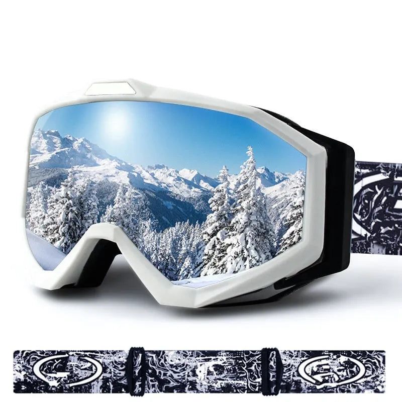 Double-layer anti-fog motorcycle goggles with TPU frame in a choice of five colour and lens combinations.