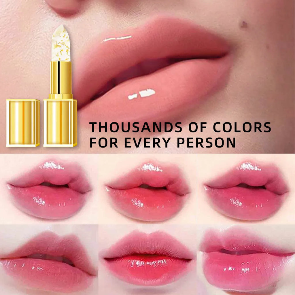 Anti-smudge gilding warm colour-changing lipstick in 3.5g single stick packaging