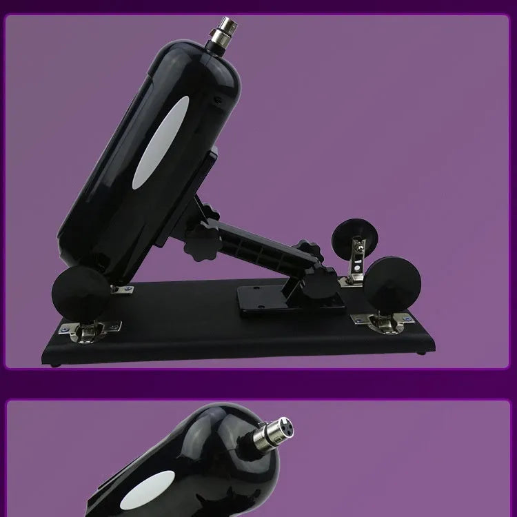 Women's automatic telescopic thrusting sex tool in PVC material showing purple colour option