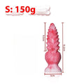 Pink platinum silicone shaped penis masturbation device for women, shown in Berserker S and M sizes.