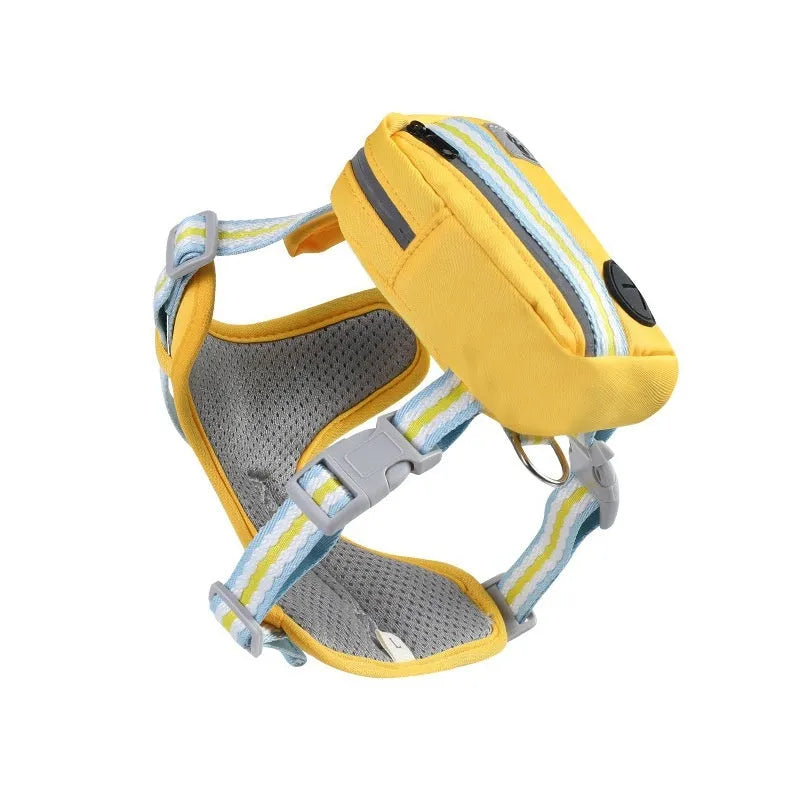 Explosion-proof anti-strangulation pet chest harness and rope lead in Oxford cloth.