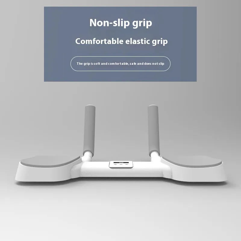 White household flat support trainer made from alloy aluminium tube and ABS plastic.