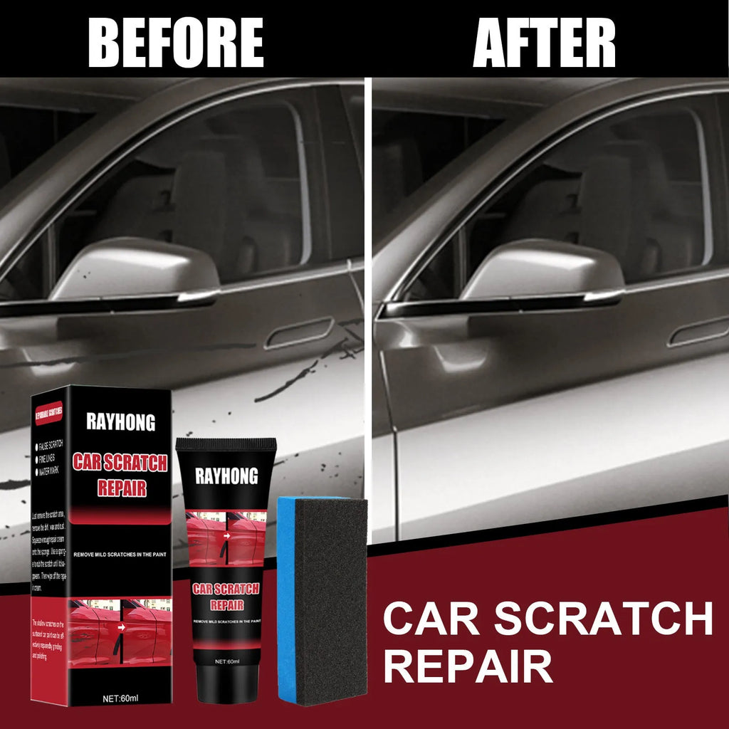 60ml car scratch repair wax pot with applicator tool for paint touch-up.