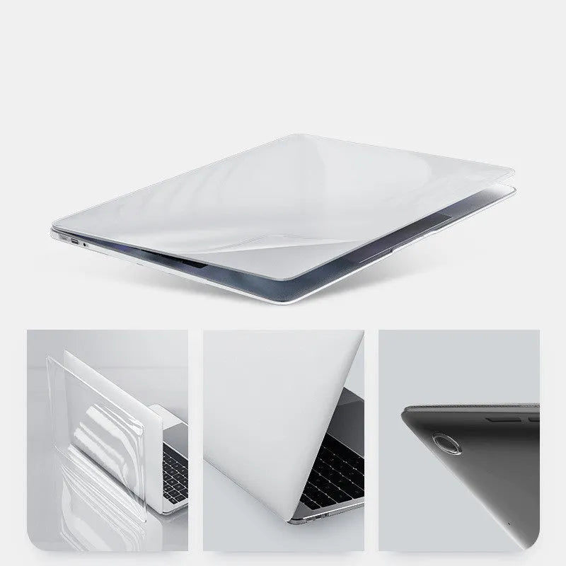 Transparent and black PC hard shell cases for MacBook Pro 14-inch and 16-inch laptops