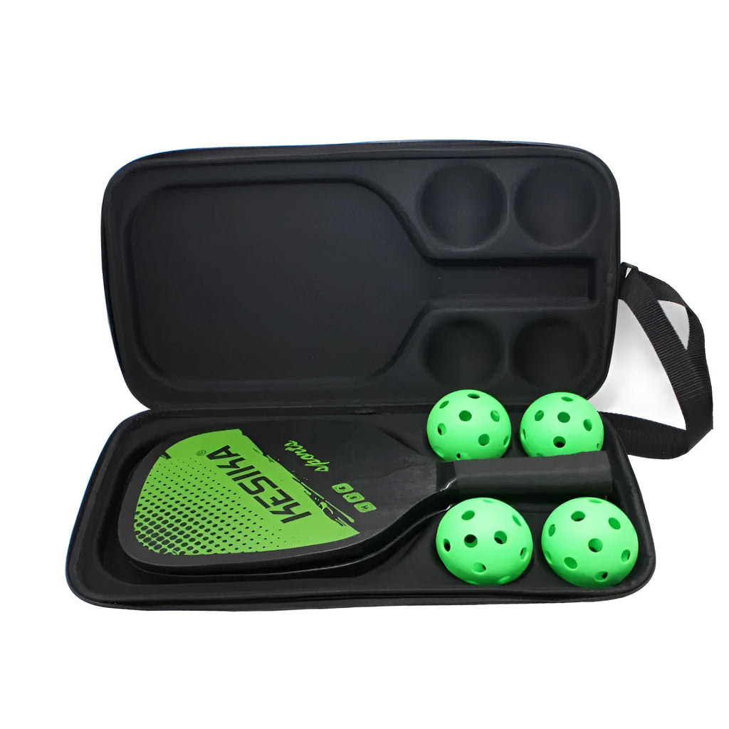 Black EVA pickleball bag with double shoulder straps, showing dimensions 45x25x8 cm.