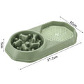 Blue slow feeder dog bowl with puzzle ridges and non-slip base for small to medium dogs.