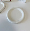 White porcelain ceramic plate with doodle or bear design in 15cm or 20cm round size