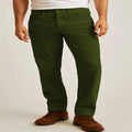 Corduroy straight leg trousers in loose casual fit available in four colours