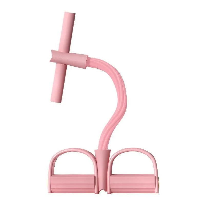 Purple TPR waist slimming belly arm tension device with puller rope for sit-up auxiliary exercises.