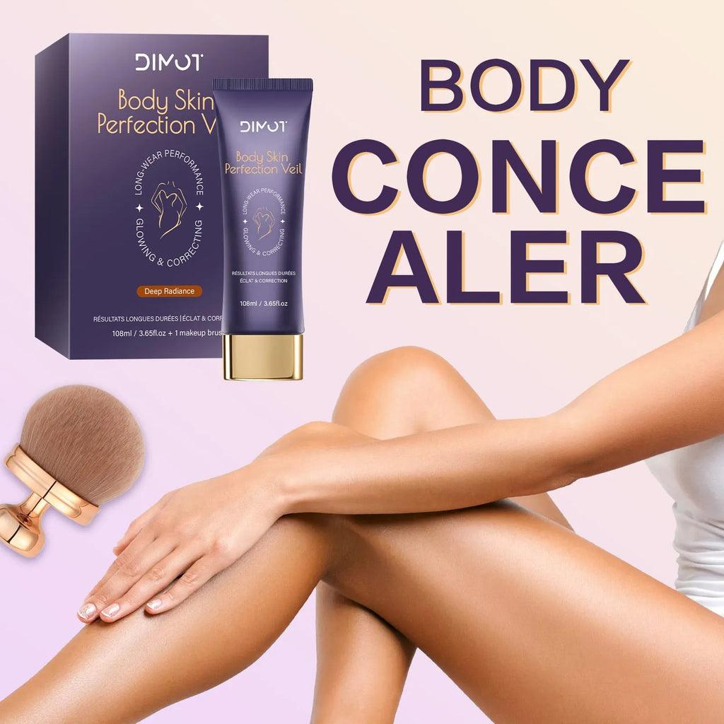 108ml tube of waterproof body concealer cream with brush for covering tattoos and birthmarks