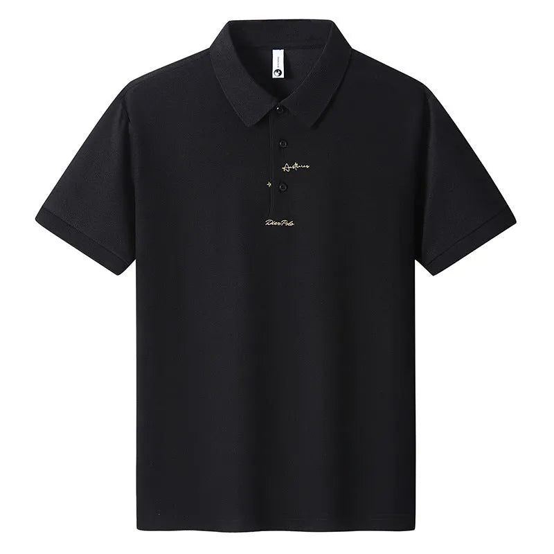 Men's casual cotton t-shirt with letter pattern in loose fit short sleeve style