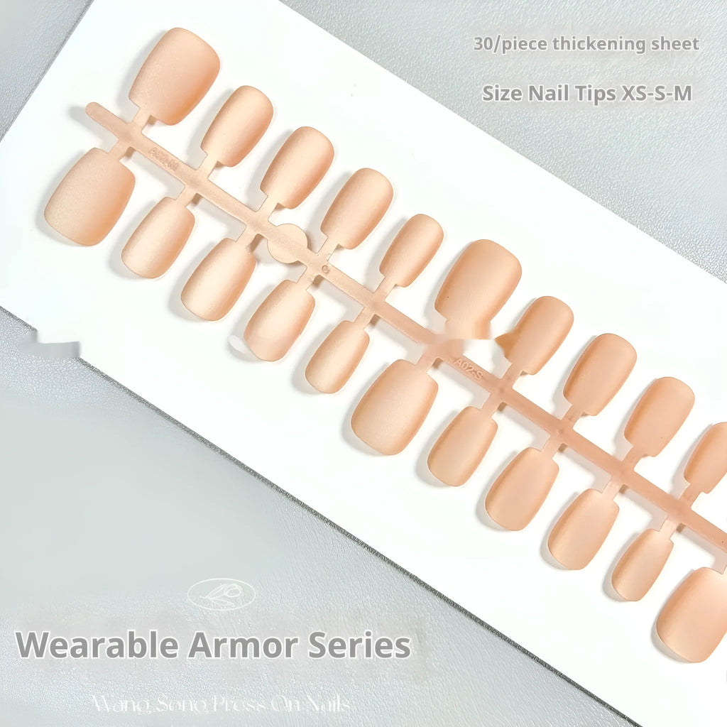 Velvet frosted Cat's Eye gel nail extensions in short ladder sizes XS, S, M with Aurora armour designs