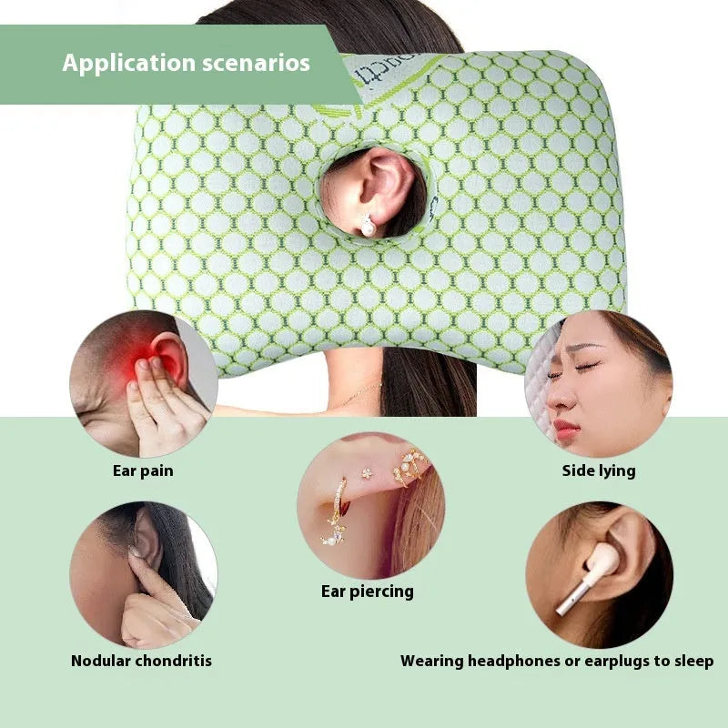 Beauty salon single hole ear pillow in New Chinese style on a flat surface.