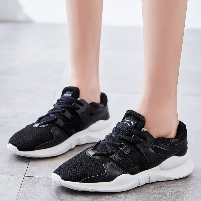 Breathable mesh sneaker with hollow out design and lightweight EVA sole in casual low-top style