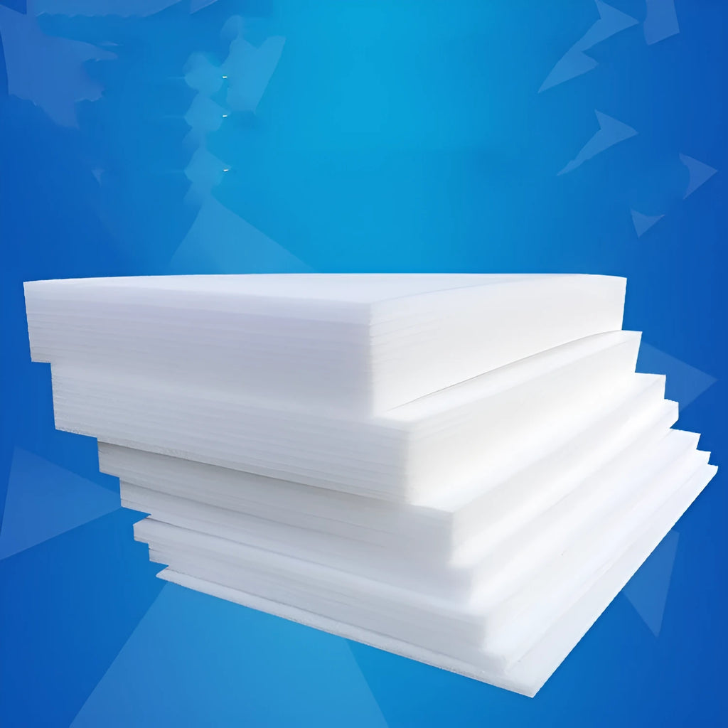 Large white rectangular EPE pearl cotton foam board showing its 200x100cm dimensions and 10mm thickness.
