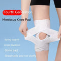 Mesh fabric knee protective sleeve for patellar and meniscus injury recovery in black and white colours