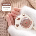 Mini USB hand warmer power bank with digital display in pink and blue colors