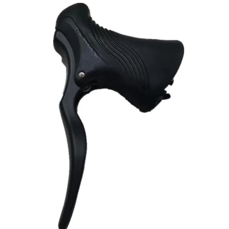 Aluminium road bicycle brake handles in black and black silver colours for 22.2mm and 23.8mm handlebars