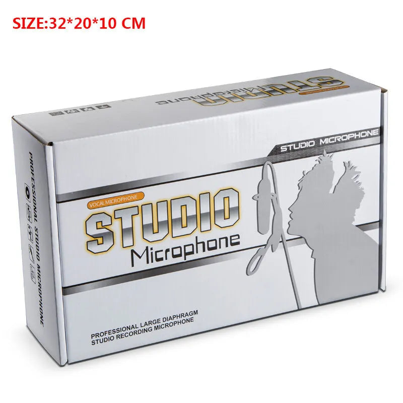 Retro style condenser microphone with cardioid pattern for karaoke and recording