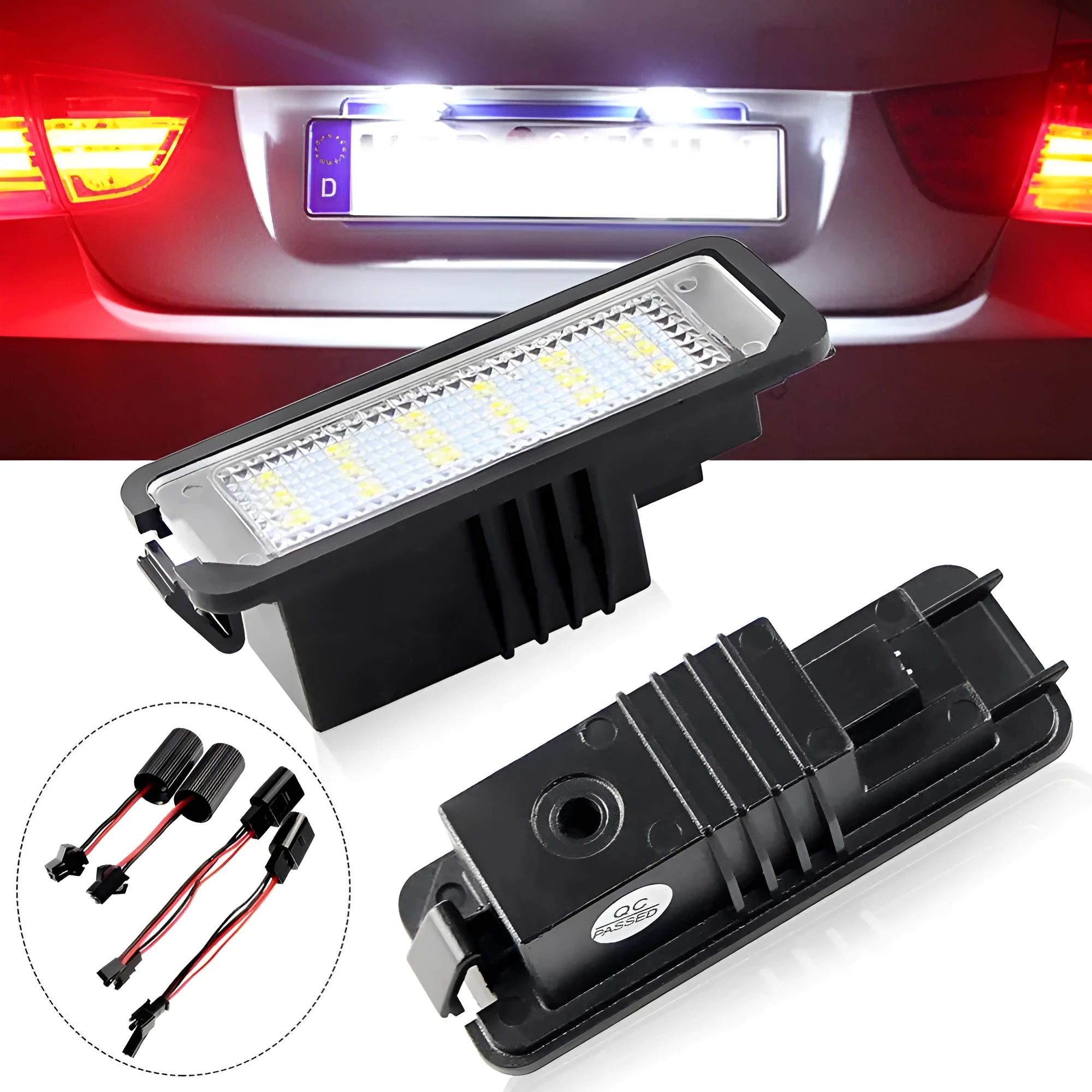 Volkswagen LED license plate light for Golf 4 5 6 Polo Phaeton with 24 SMD LEDs