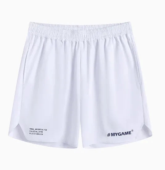 Men's training fitness shorts in midnight blue with moisture-absorbing fabric and four-point stretch construction