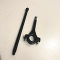 Cycling handlebar flag pole with square polyester flag mounted on bicycle