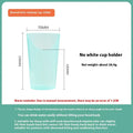 Bedside choke-proof drinking cup with slanted mouth and optional wrist strap for elderly and pregnant women