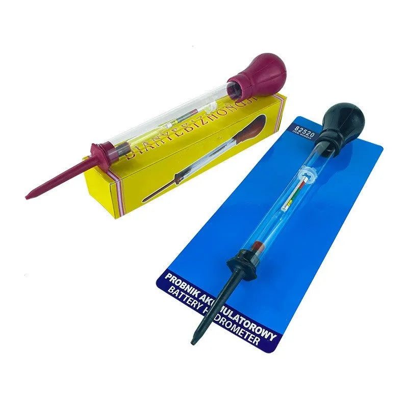 Glass suction hydrometer for automobile battery electrolyte density testing
