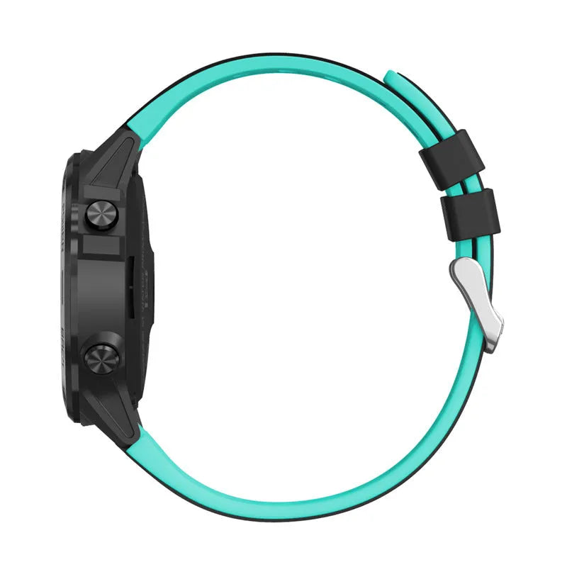 Outdoor sports smart watch with 1.3 inch screen and blue silicone strap showing health monitoring display