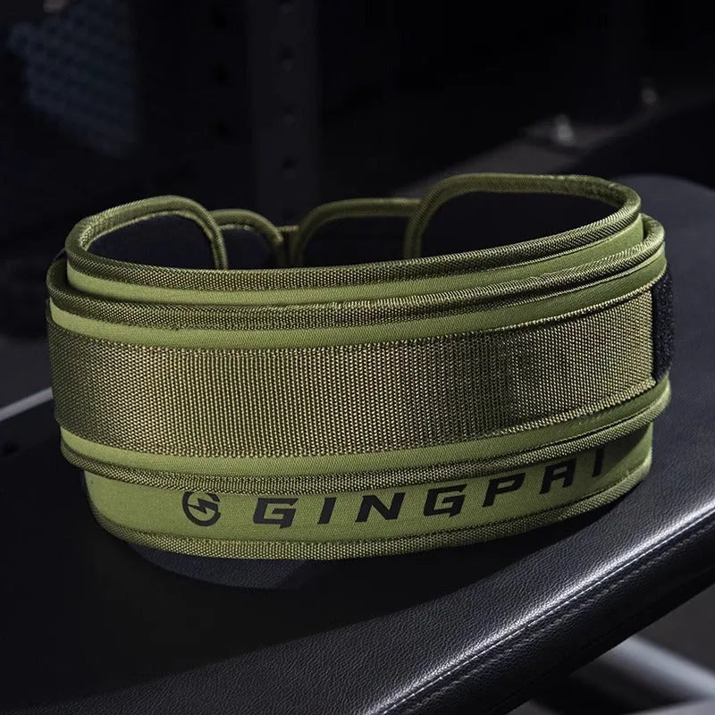 Abdominal exercising waist protection belt for weightlifting and power training