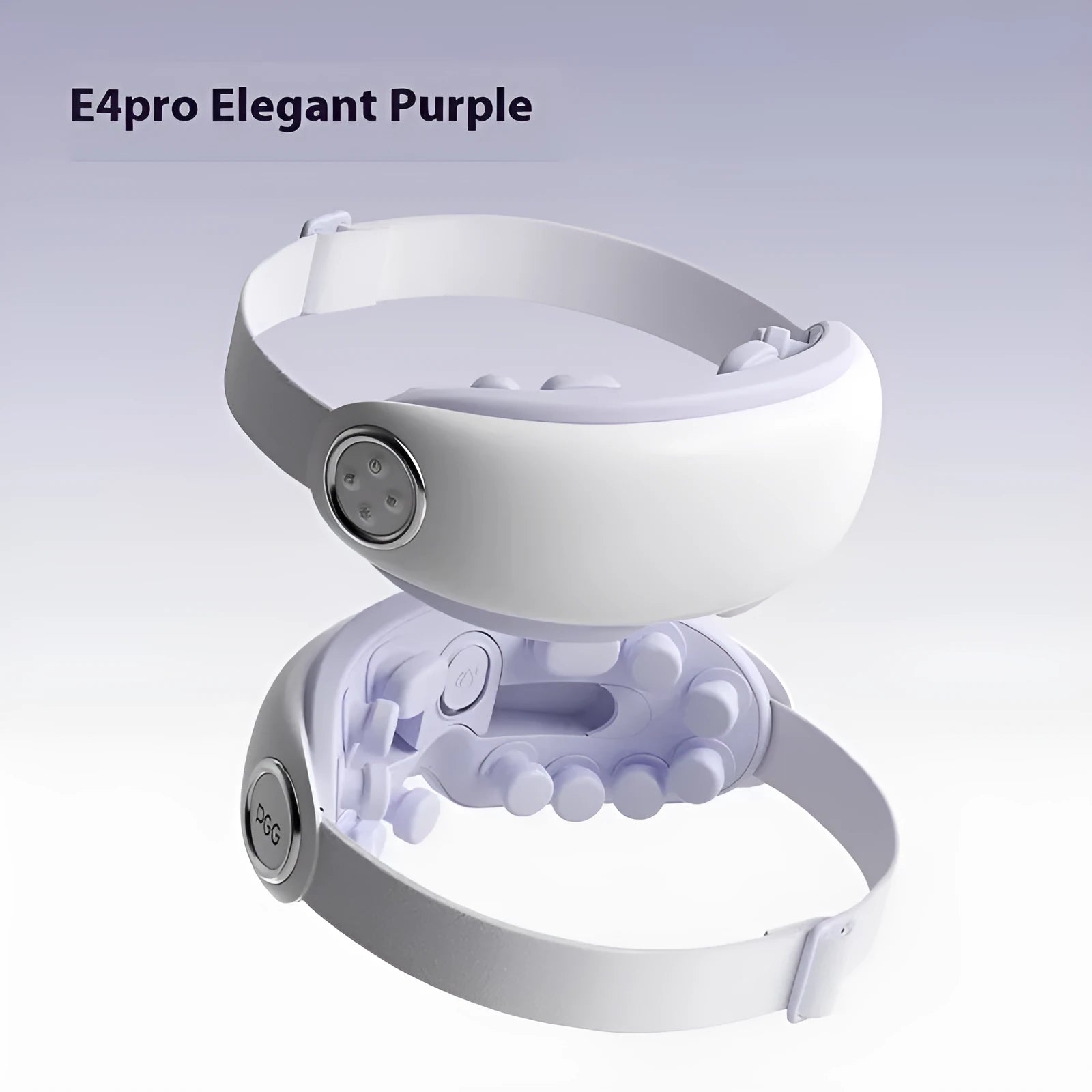 Bluetooth steam smart eye moisturising instrument in purplish grey, showing compact design with hot compress massage function