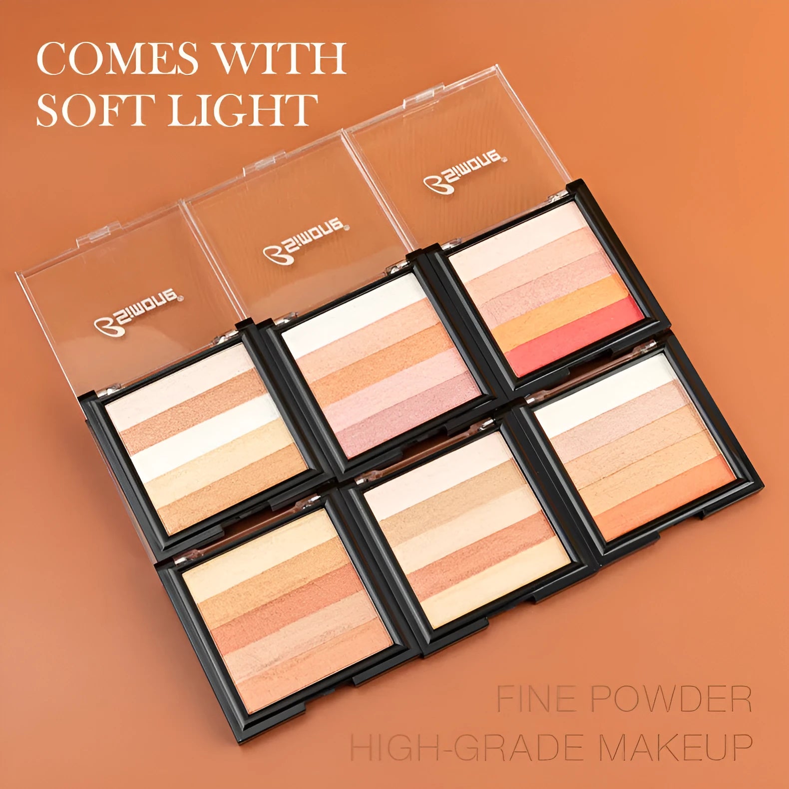 Highlight Eye Shadow Plate for brightening and contouring, shown in one of six available colour styles.