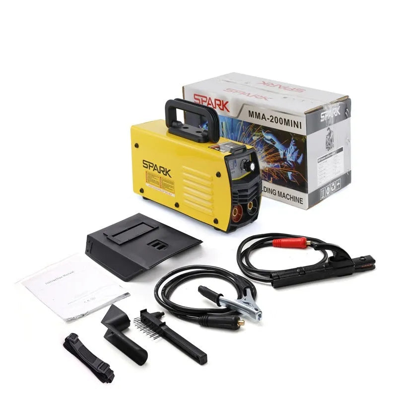MMA-200MIN small household DC inverter welding machine with welding tongs and accessories