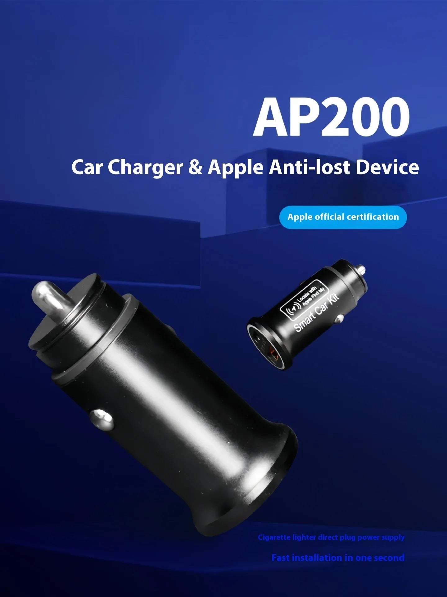Black ABS plastic car charger GPS locator device for vehicle tracking