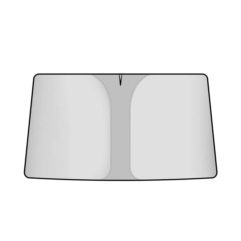 Car front windscreen sun shield with titanium silver reflective coating on NC fabric