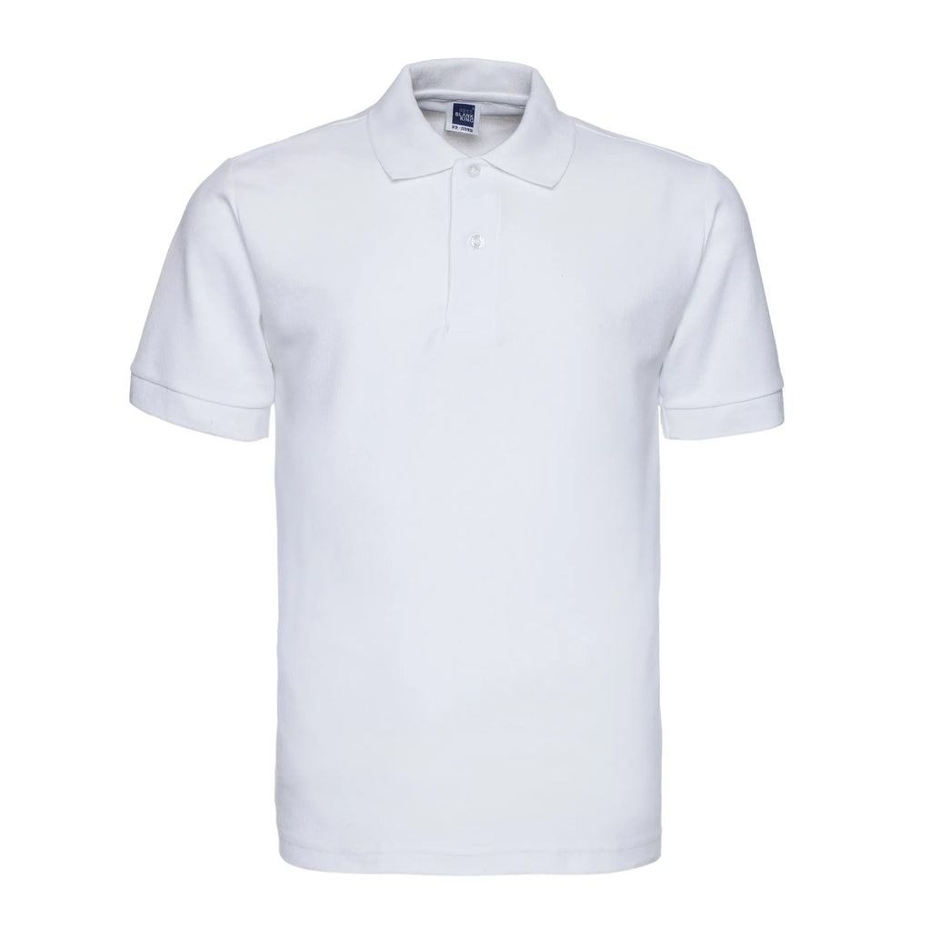 Short sleeve polo shirt in solid colour with loose plus size fit on hanger