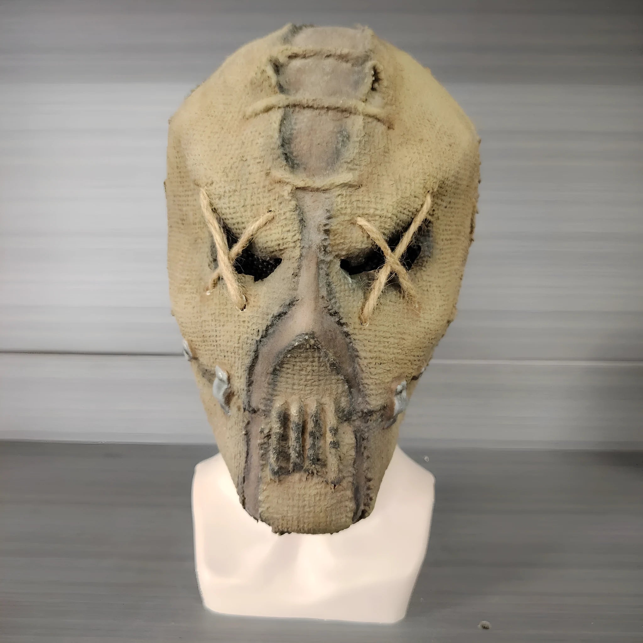 DIY horror latex mask with scar skull design for Halloween and costume events
