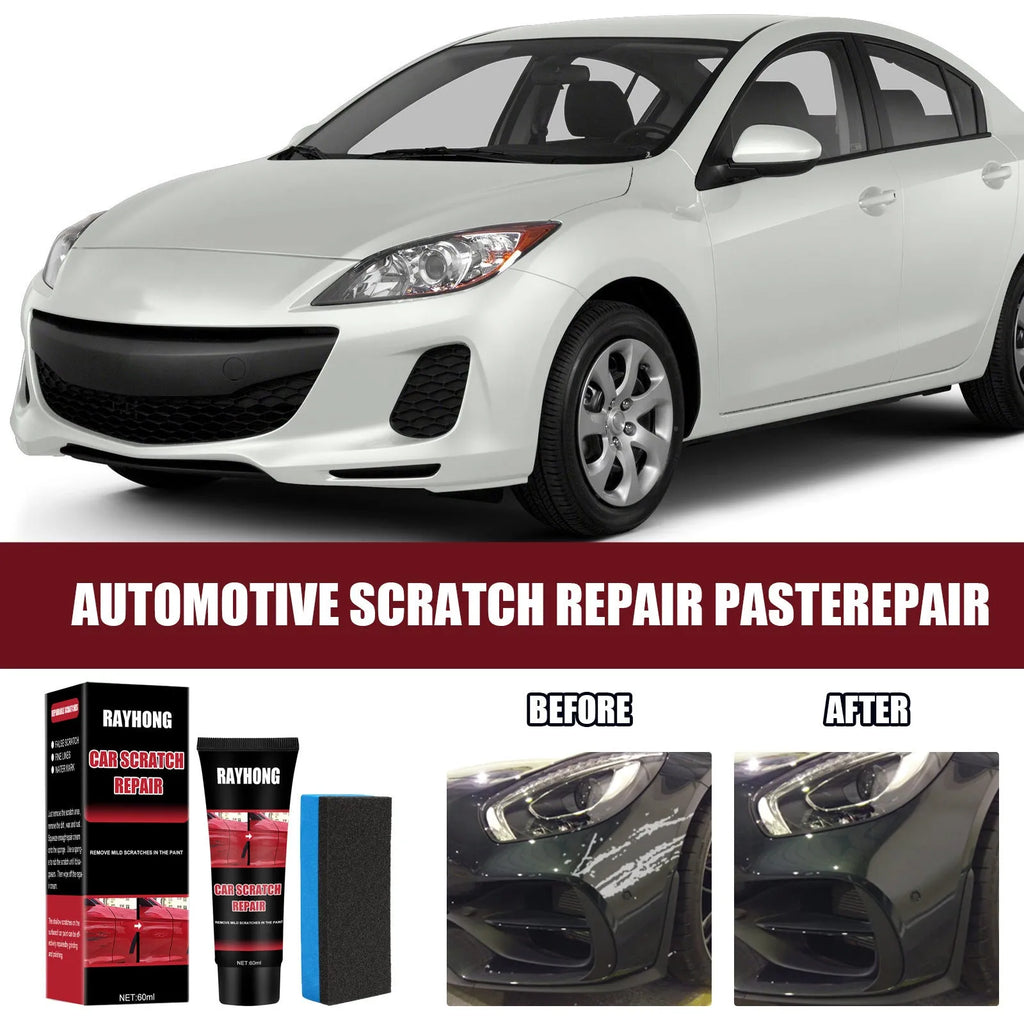 60ml car scratch repair wax pot with applicator tool for paint touch-up.