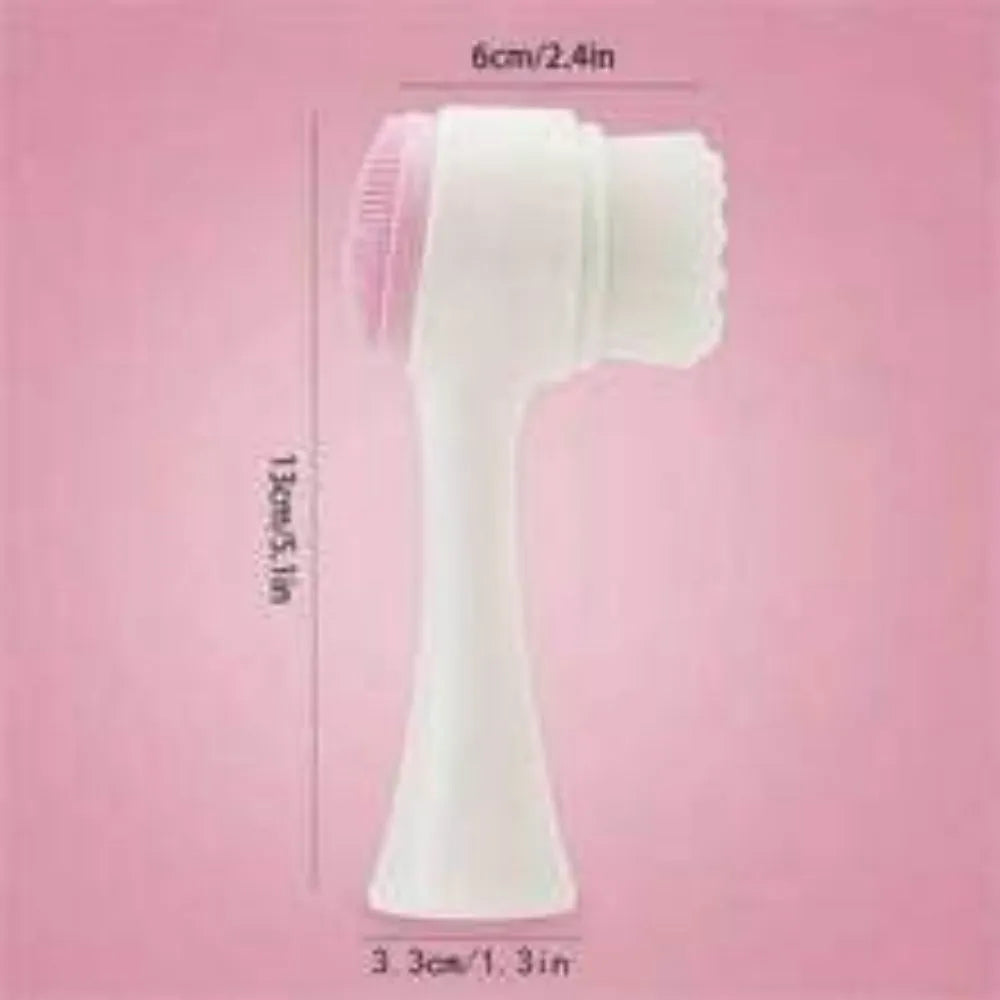 Blue nylon pet paw brush with multiple brush heads for dog and cat grooming