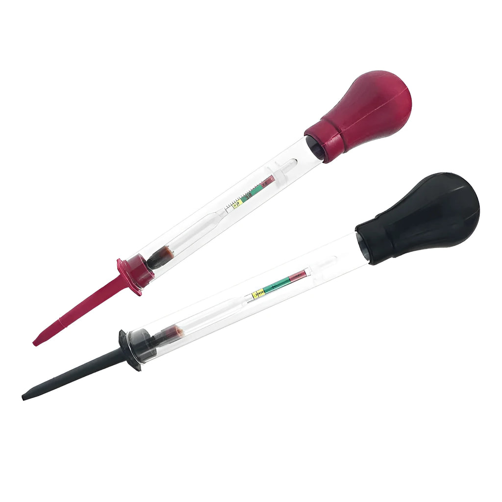 Glass suction hydrometer for automobile battery electrolyte density testing