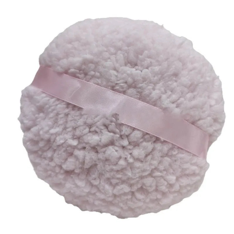 Oversized rectangular plush powder puff measuring 150x75mm in pink, white and skin colour options
