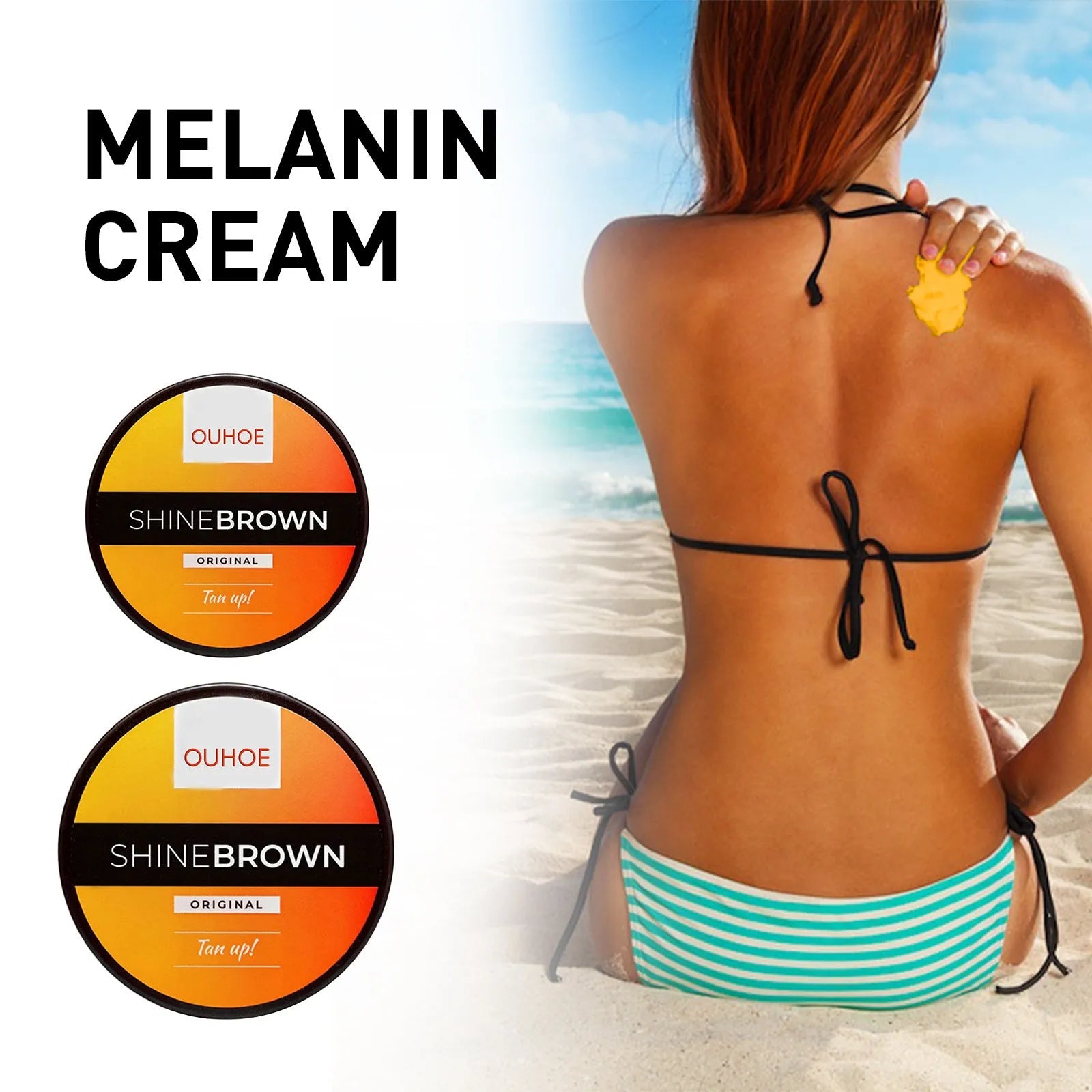 Tanning cream tube with after sun aloe vera gel for summer beach bronzing