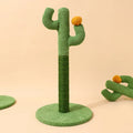 Cactus or coconut tree themed cotton-thread cat scratch board and climbing pole for cats