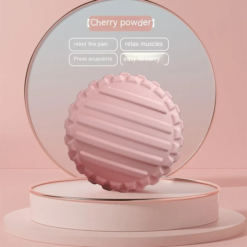 6cm diameter TPR foot massage ball in blue, green, pink, or purple for fitness and reflexology.