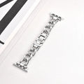 Silver denim chain metal watch strap for Apple Watch with 22mm lugs