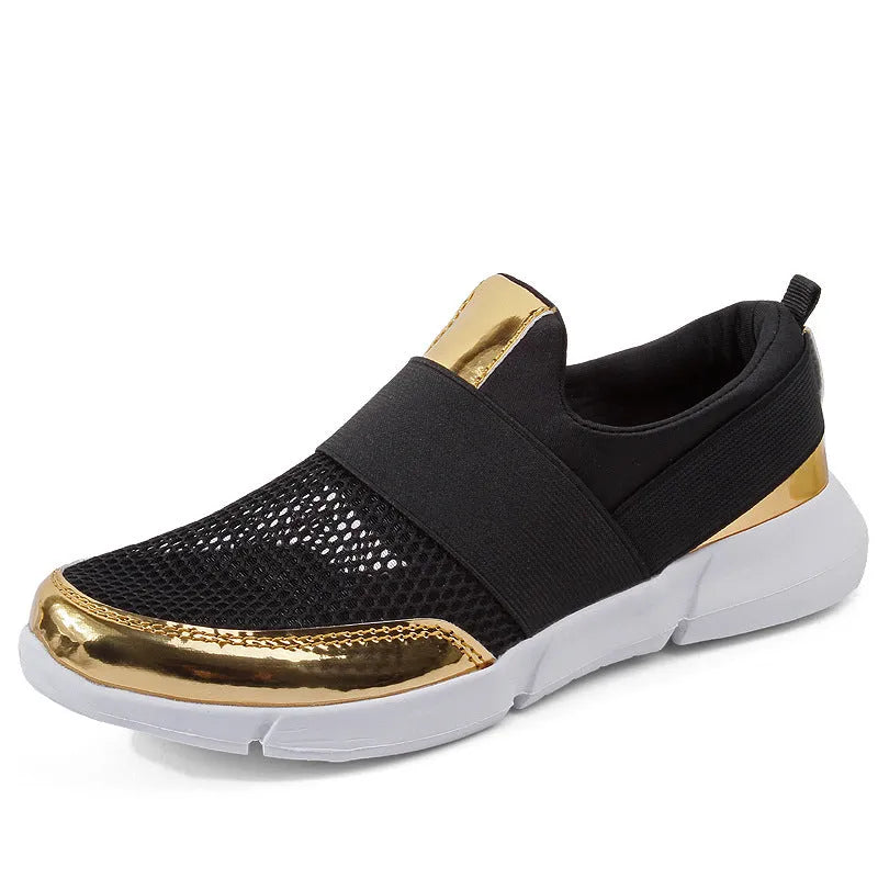 Women's low-top casual sneakers in a colour-block design with a breathable mesh interior.